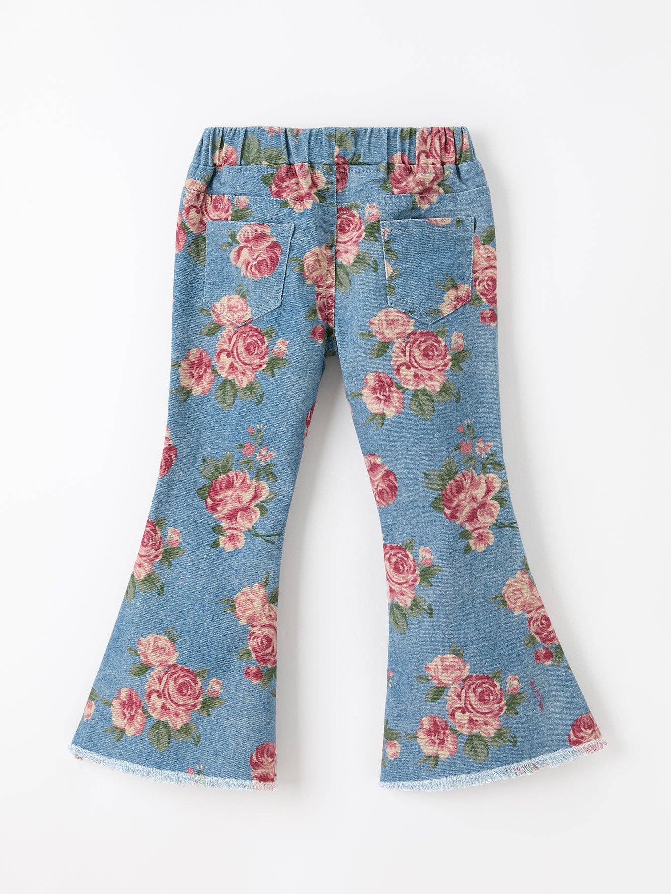 Floral Denim Flare Jeans