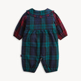 Magnetic Me | PLAID FLANNEL RED MULTI BABY GIRLS ROMPER