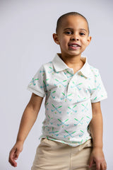 Baby Short Sleeve Polo + Twill Short Set_Golf Day