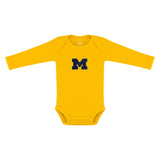 Michigan Wolverines Solid Infant Long Sleeve Bodysuit