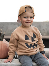 Pumpkin Smiley | Kids Fall + Halloween Sweatshirt