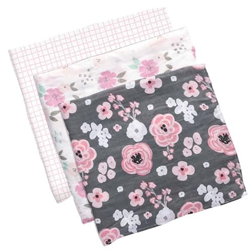 Flower Muslin Swaddle 3Pk