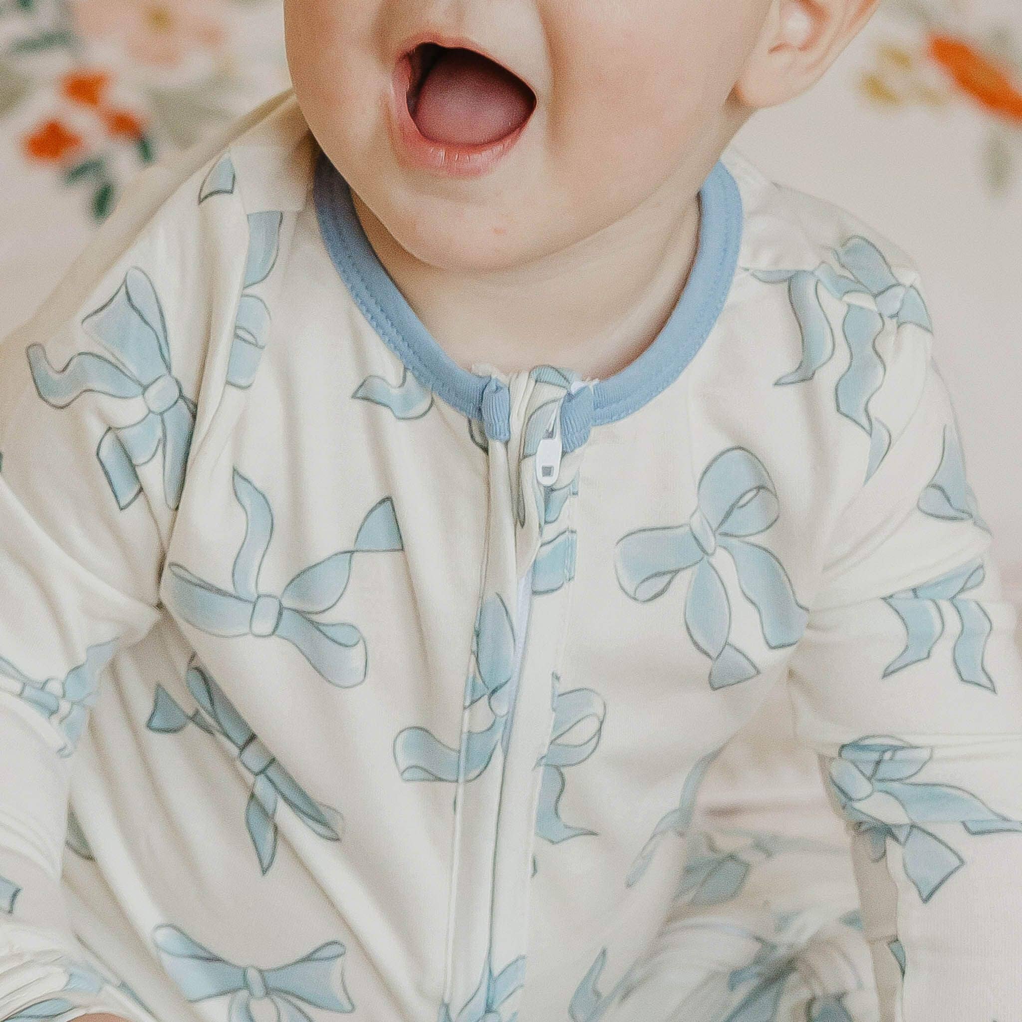 Copper Pearl Zip-Up Footie Pajama - Daphne