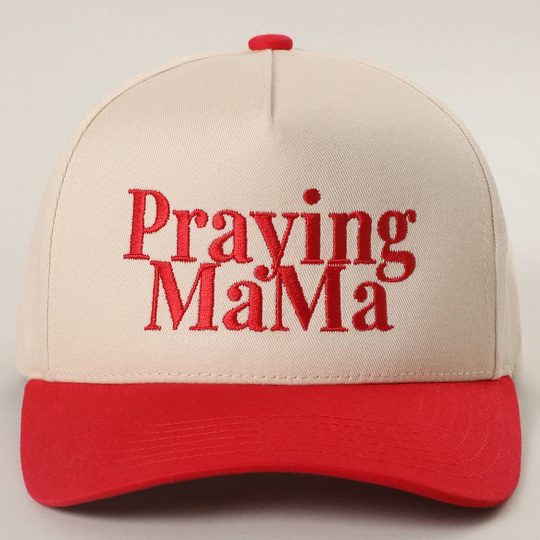 Praying MaMa Embroidery Two-Tone Trucker Hat