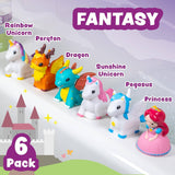Tub Works® Fantasy™ Mold Free Bath Toys, 6 Pack