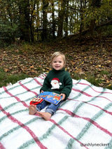 Mud Pie GREEN SANTA ROLLNECK TODDLER SWEATER
