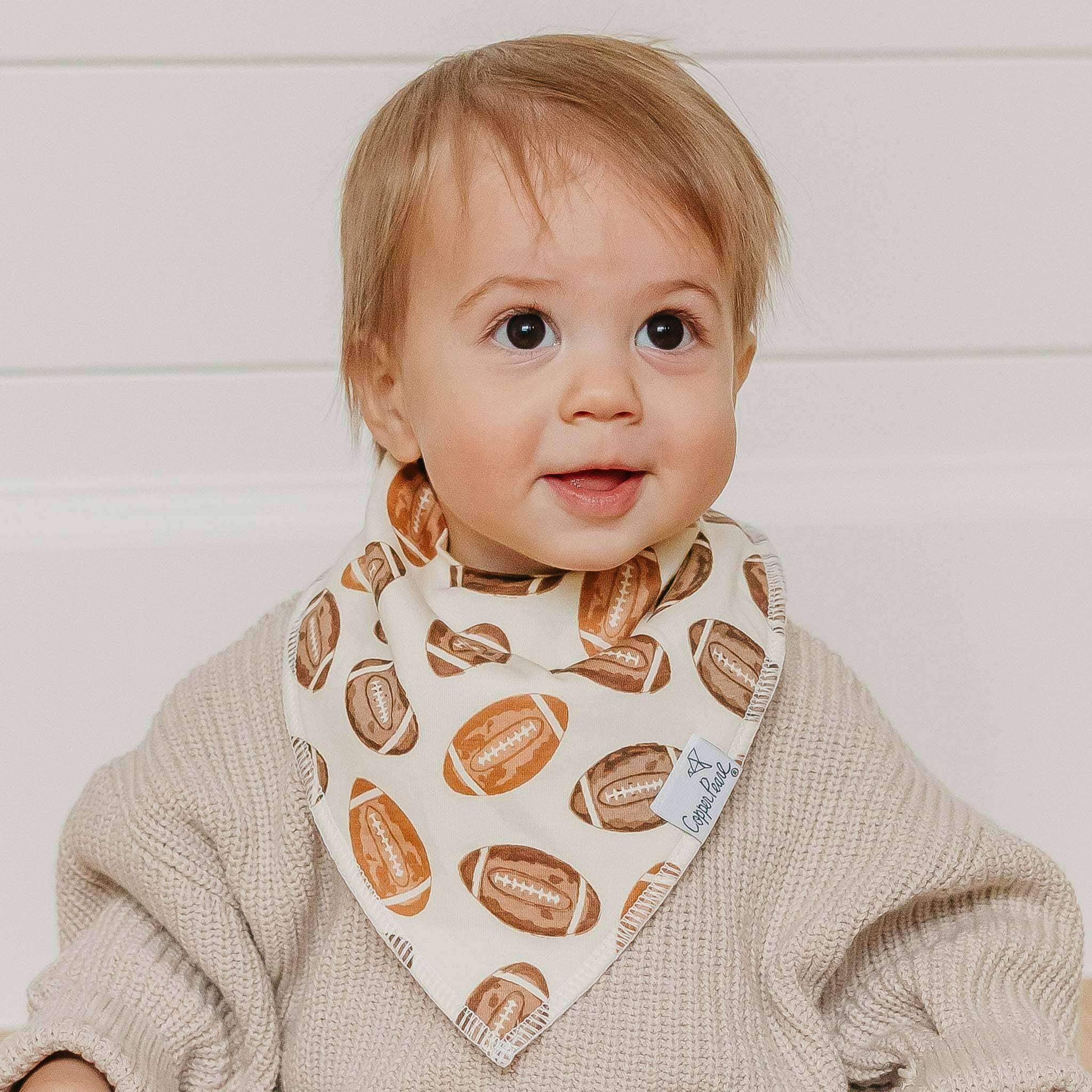 Copper Pearl | 4 Pack Baby Bandana Bibs - Blitz