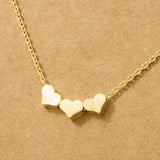 Three Dainty Hearts Necklace