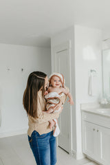 Copper Pearl Premium Baby Knit Hooded Towel - Ferra