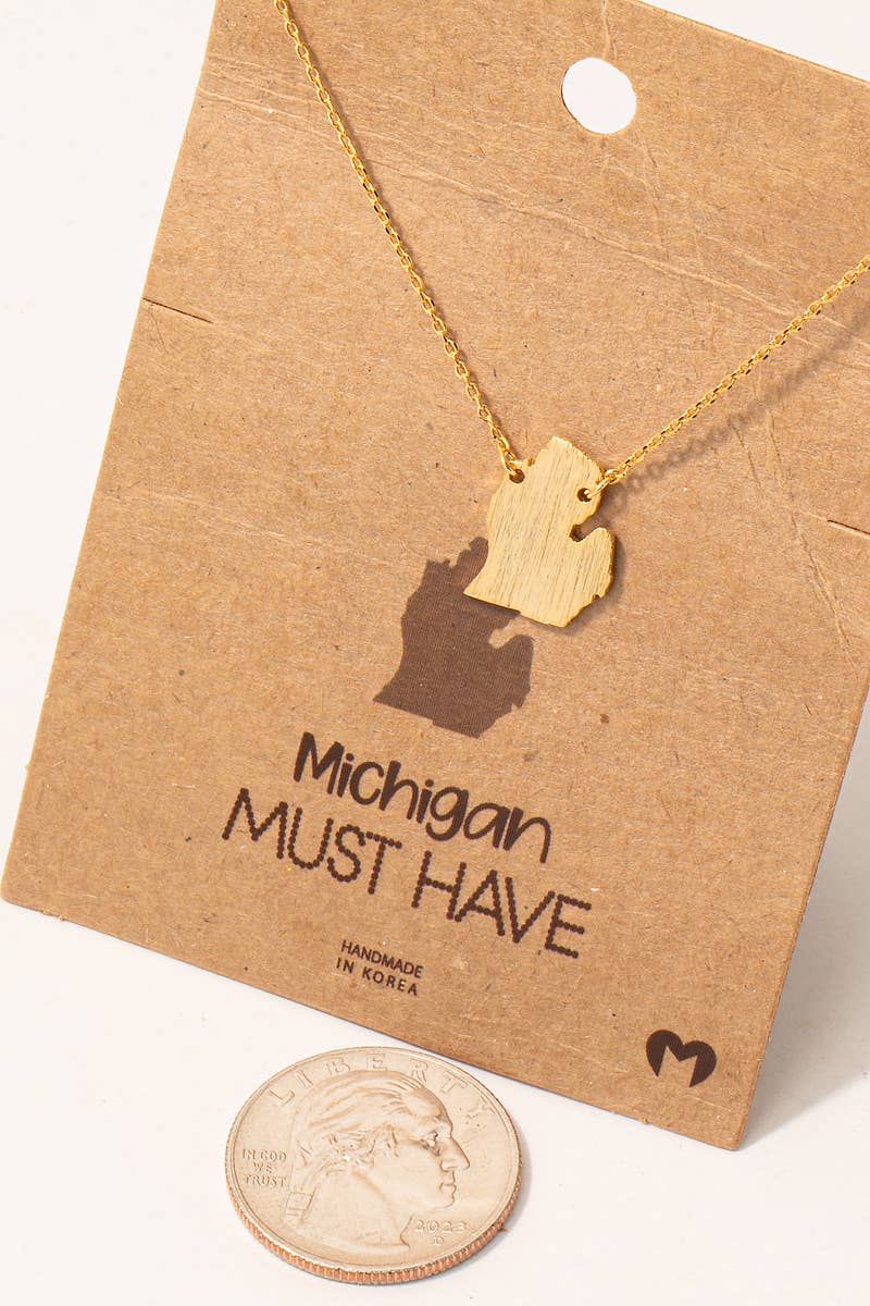 Michigan State Pendant Necklace