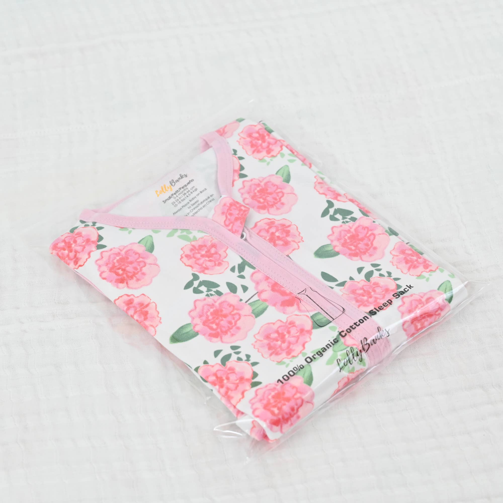 Live Life in Full Bloom Baby Sleep Sack, 100% Organic Cotton