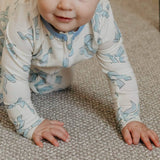 Copper Pearl Zip-Up Footie Pajama - Daphne