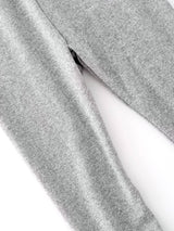 Grey Milk Silk Ruffled Solid Icing Legging