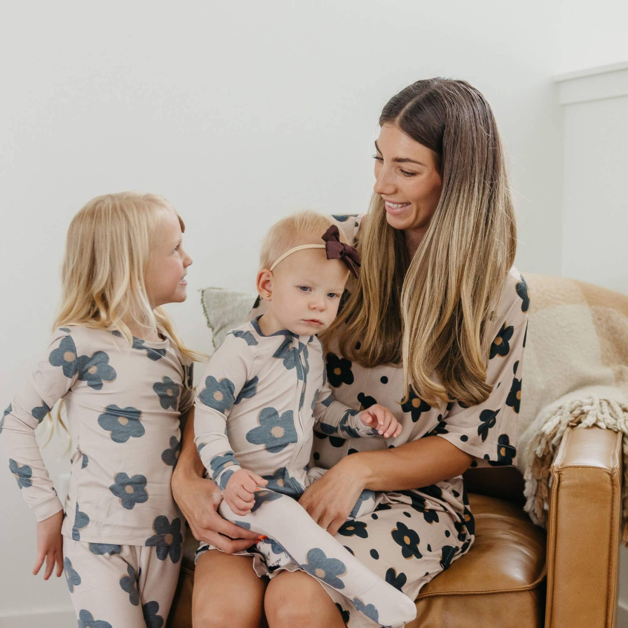 Copper Pearl Zip-Up Footie Pajama - Gemma In Tan