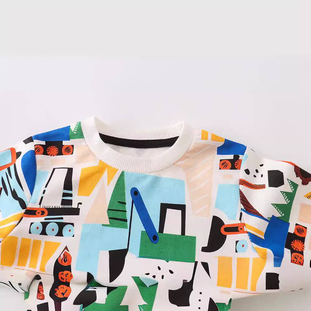 Find Peaks | Crew Sweatshirt - Colorful Construction