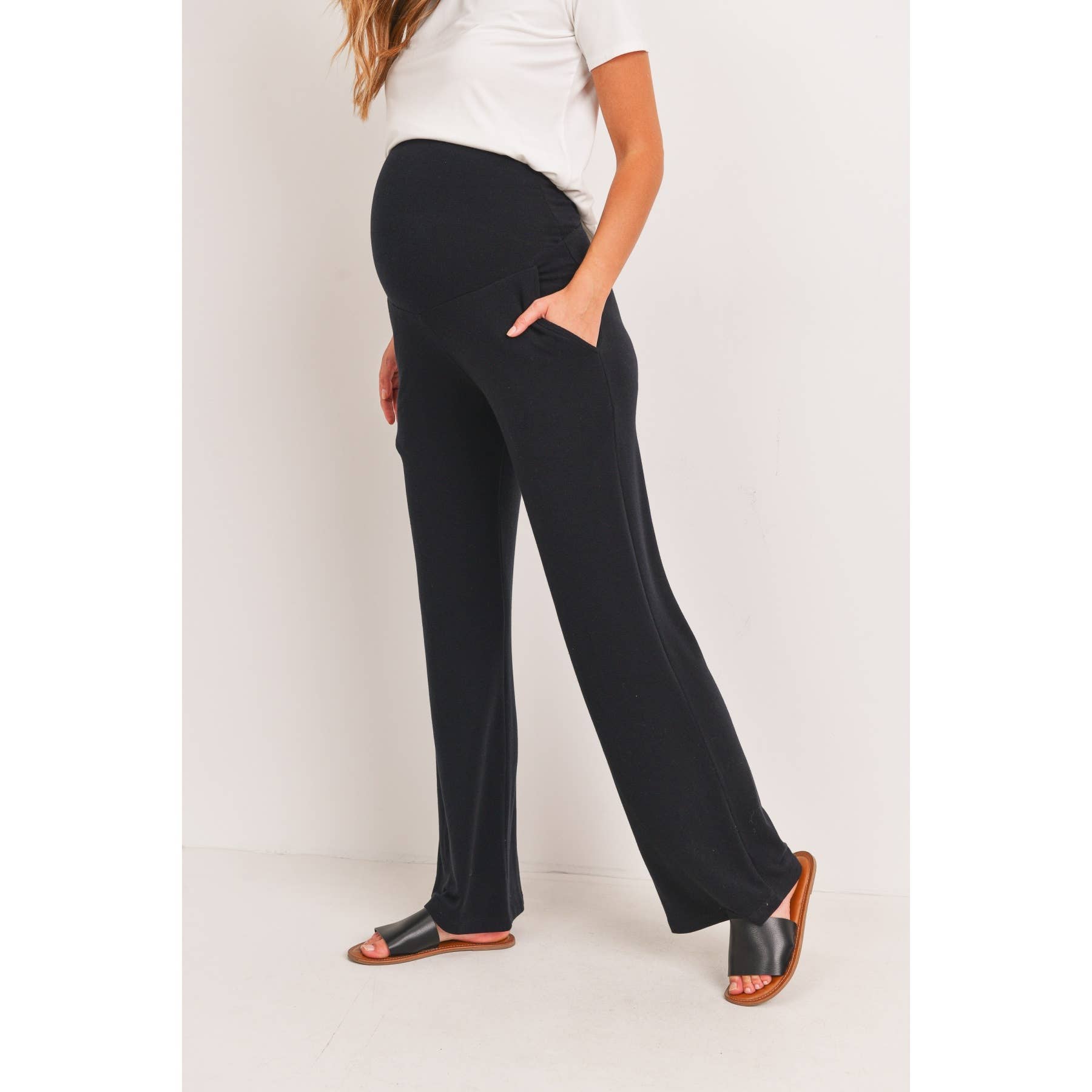 Straight Leg Maternity Terry Lounge Pants