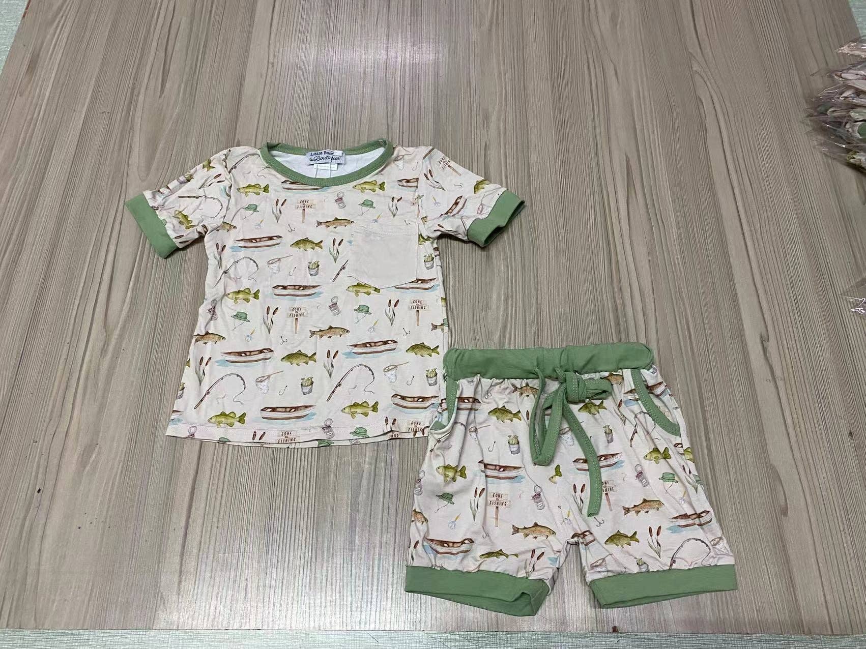 Gone Fishing Bamboo 2 Piece Set