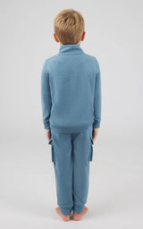 Toddler Boys Melange Fleece Half Zip and Jogger