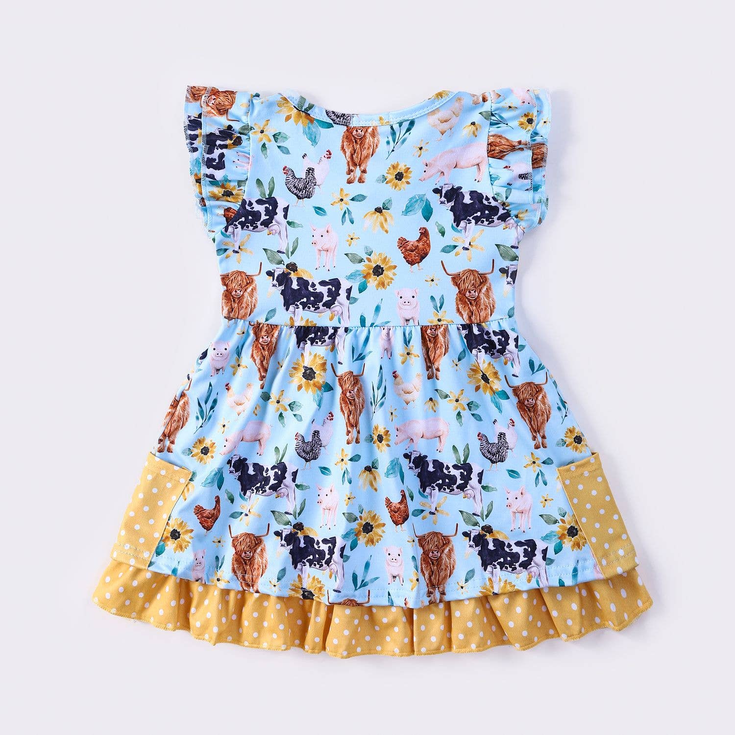 Aqua Farm Daisy Girls Dress