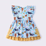 Aqua Farm Daisy Girls Dress