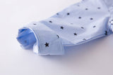 Blue Star Long Sleeve Boy Cotton Button-Down Dress Shirt