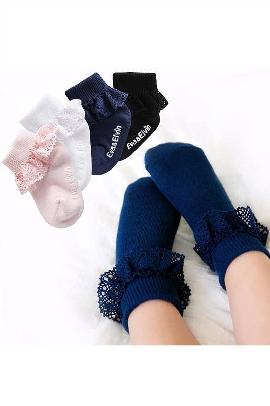 Vaenait Baby - Frill Ankle Socks - Classic Pink