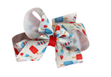 Medium Patriotic Girl Hair Bow - Popsicles