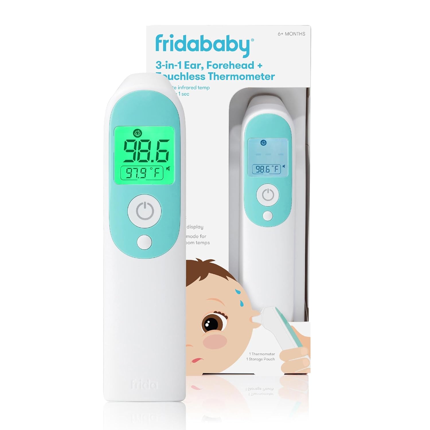 3-In-1 Ear, Forehead + Touchless Infrared Thermometer