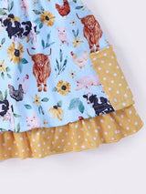 Aqua Farm Daisy Girls Dress