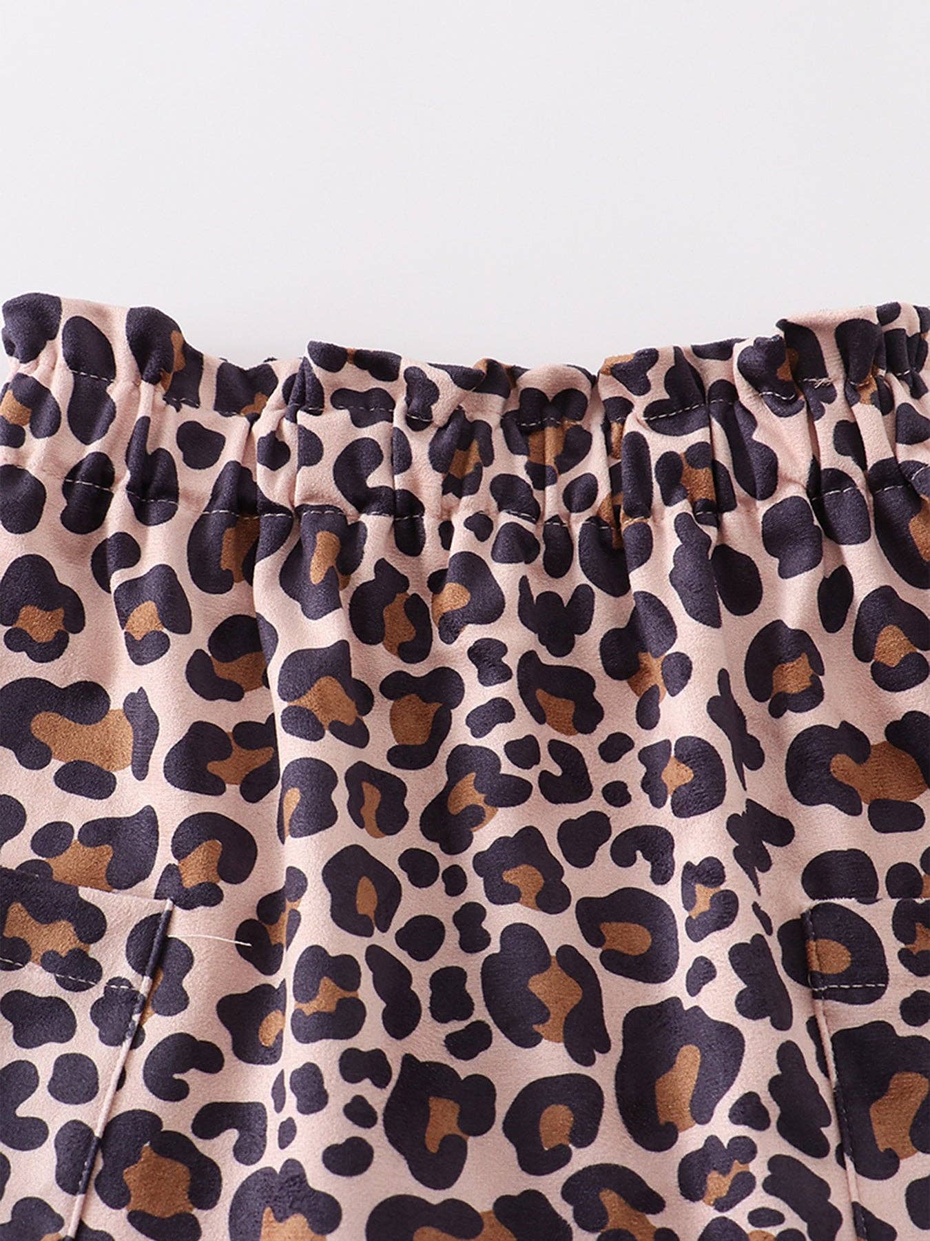Pink "easter"leopard  skirt set