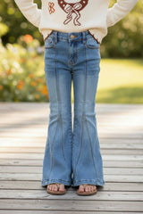 Bootcut Denim Pants w/ Adjustable Waistband