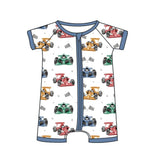 Little Racer Milk Silk Zip Romper