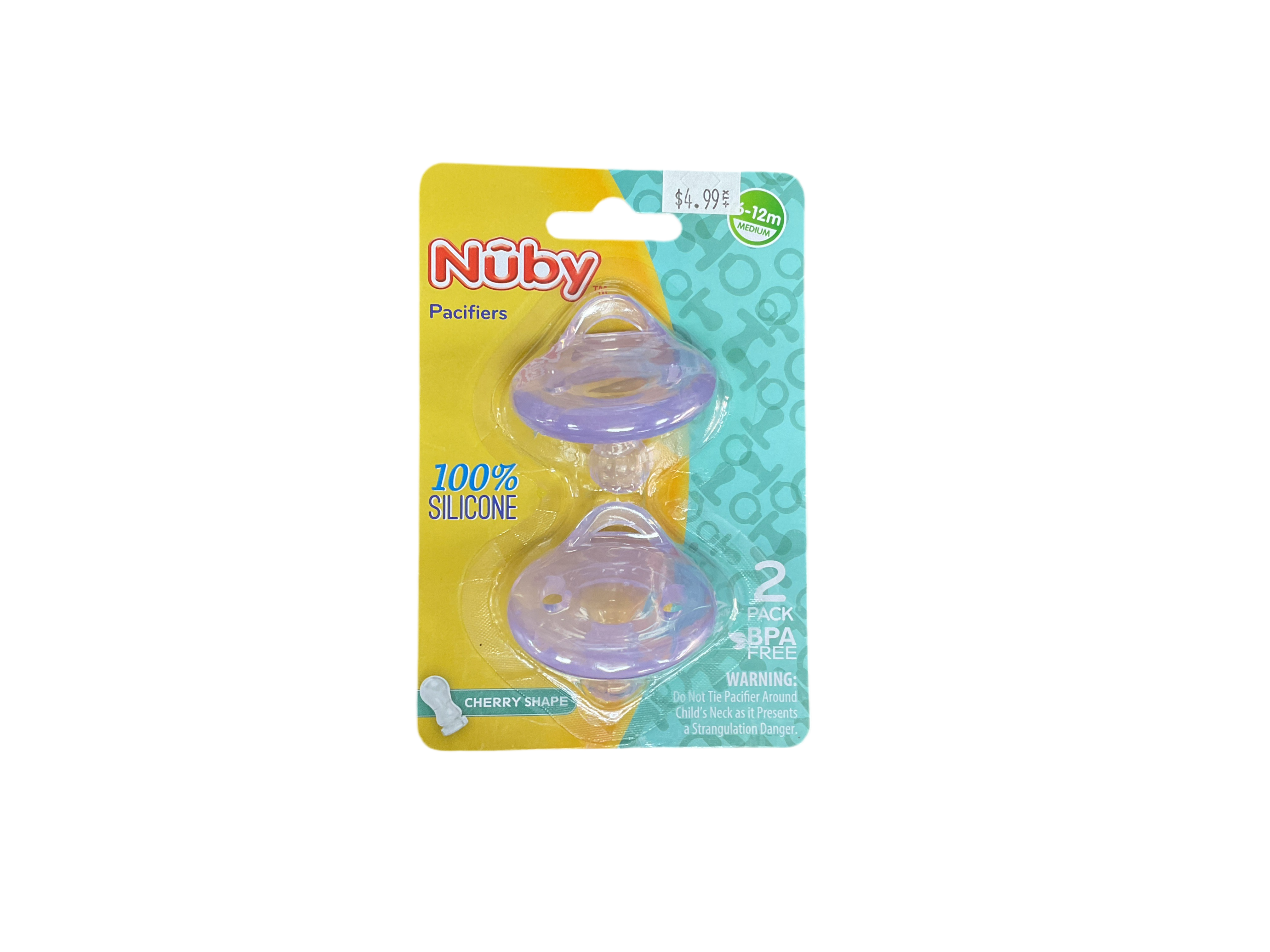 Nuby- Cherry Shaped Silicone Pacifiers