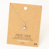 Flower Cutout Pendant Necklace