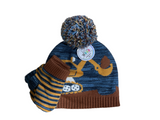 NYGB- Super Soft Knit Hat And Mitten Set- Excavator