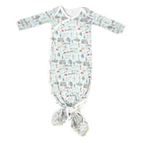 Copper Pearl Newborn Knotted Gown - Trout