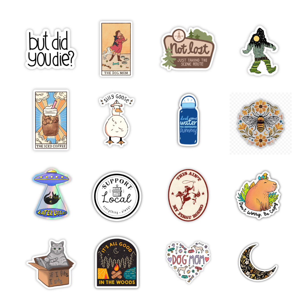 16 Pocket Wall Sticker Display