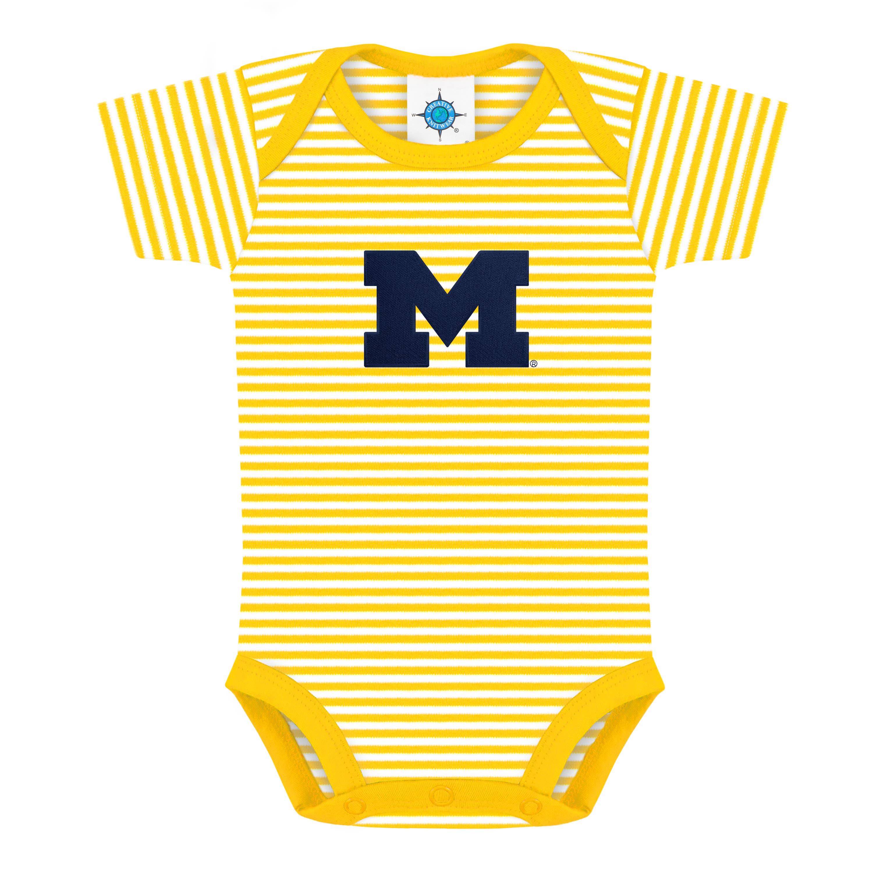 Michigan Wolverines Striped Infant Bodysuit