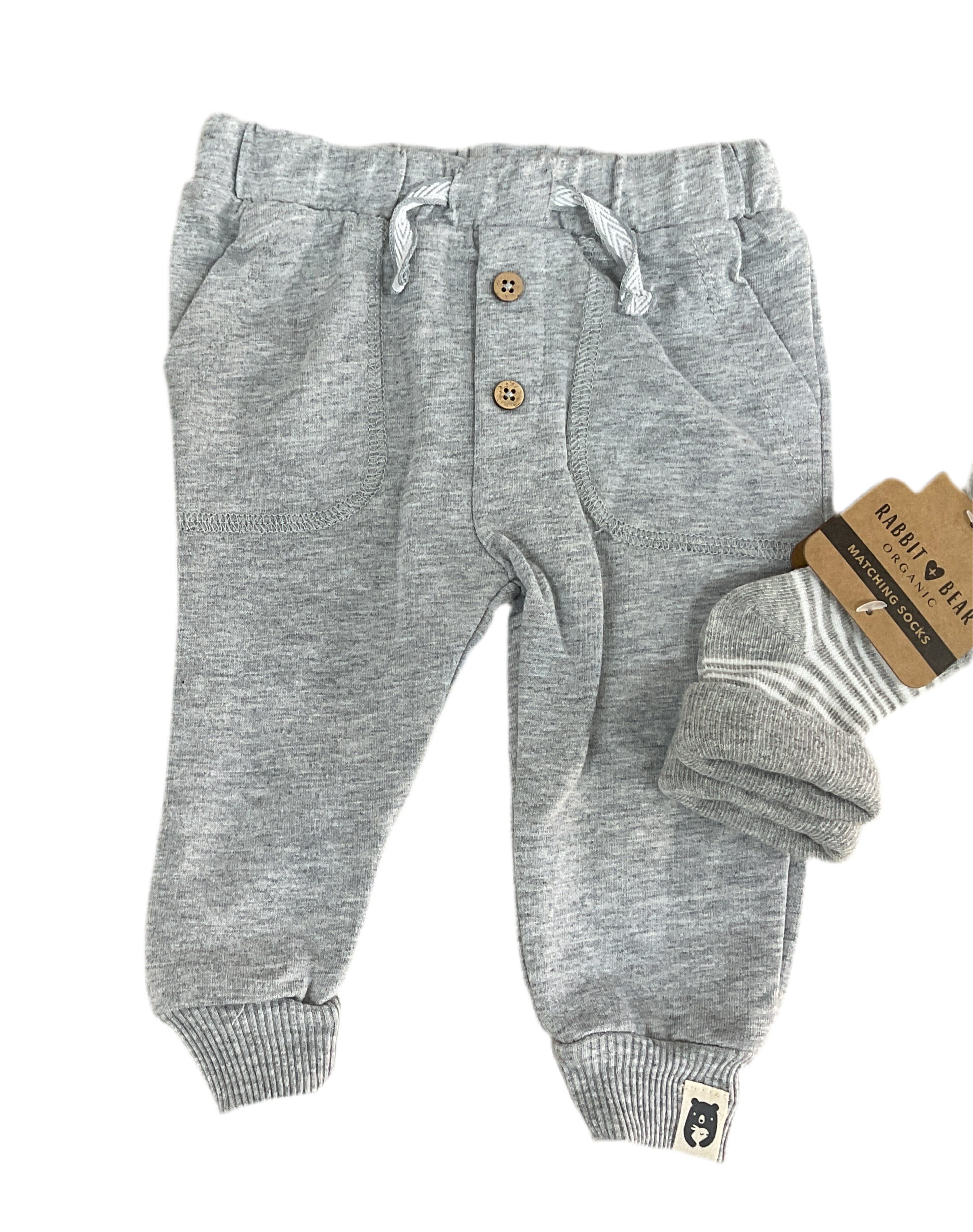 RABBIT + BEAR | 3Pc Milking It Onesie, Pant & Socks Set
