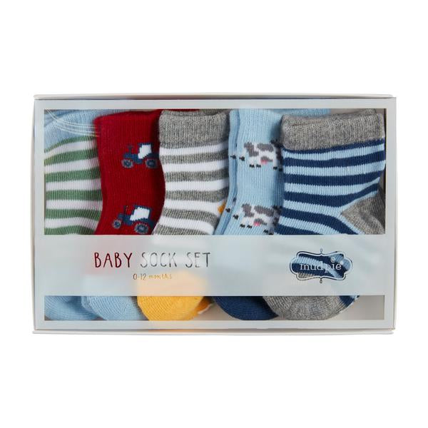 Mudpie baby farm box sock set
