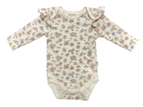 Rabbit + Bear- Floral 3Pc Onesie Set