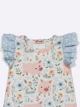 Piglet Petals Baby Romper