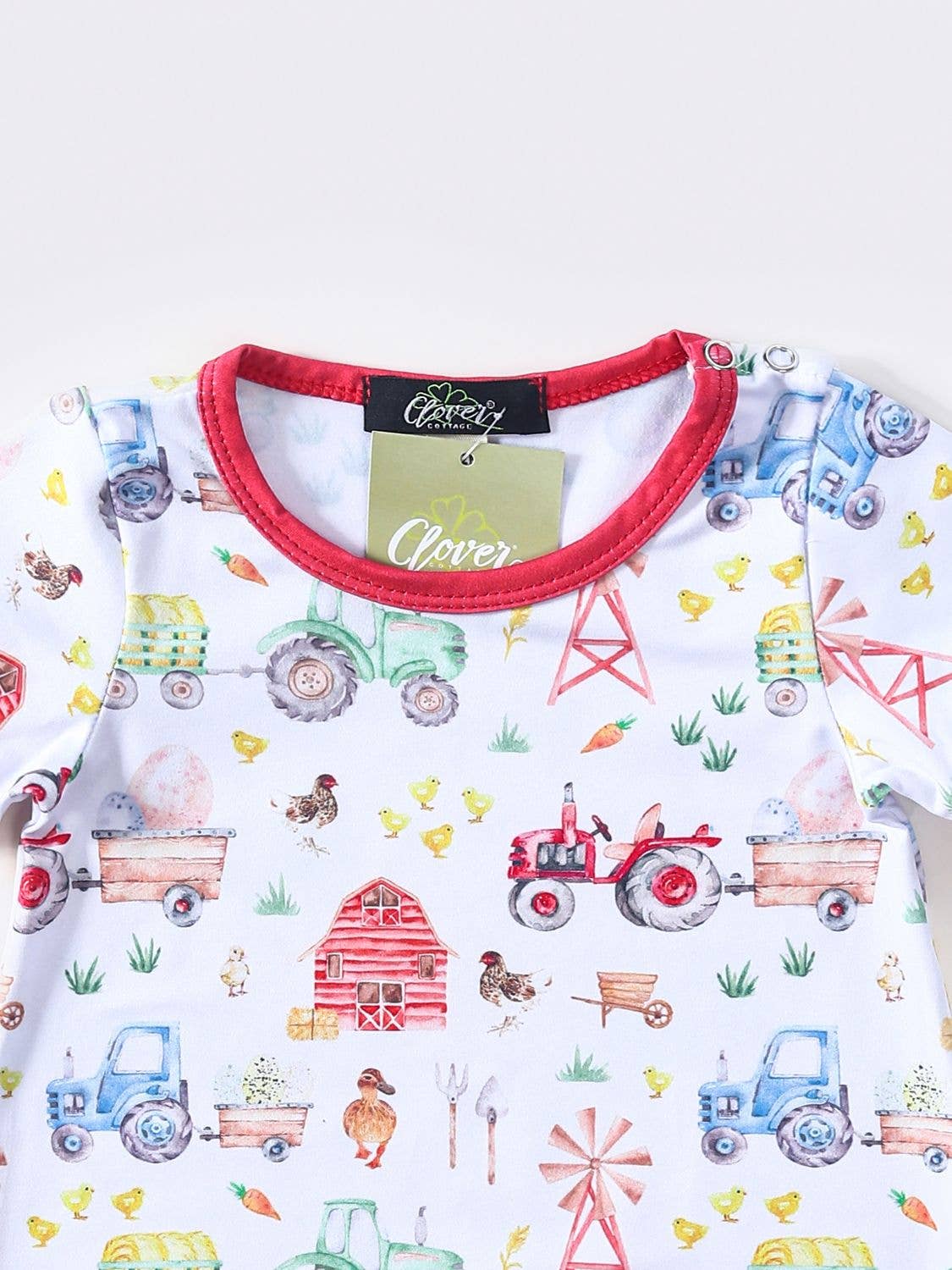 Farm Tractor Boy Romper