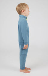 Toddler Boys Melange Fleece Half Zip and Jogger