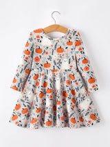 Halloween Pumpkin Ghost Twirl Dress