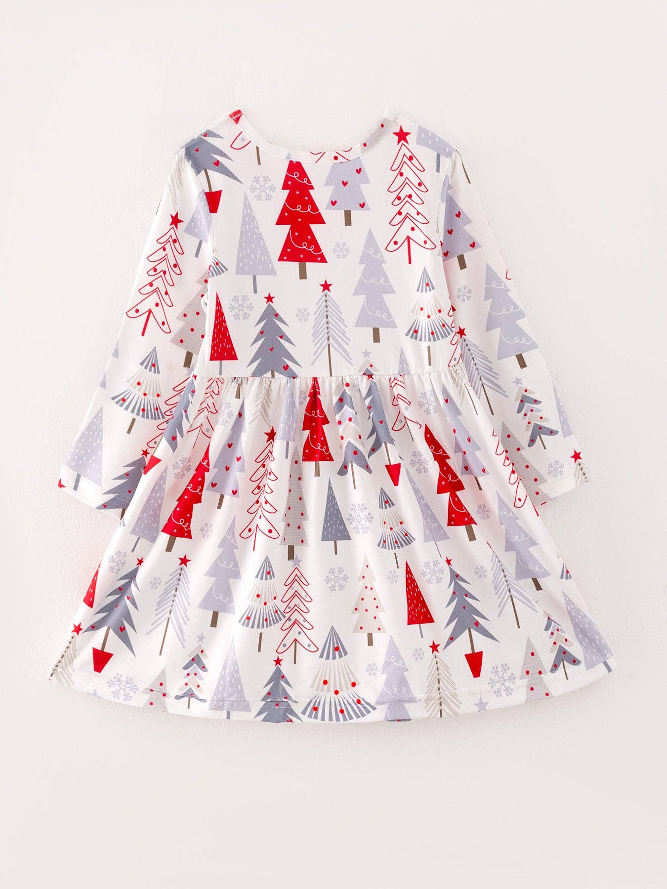 Christmas Tree Print Girls Dress
