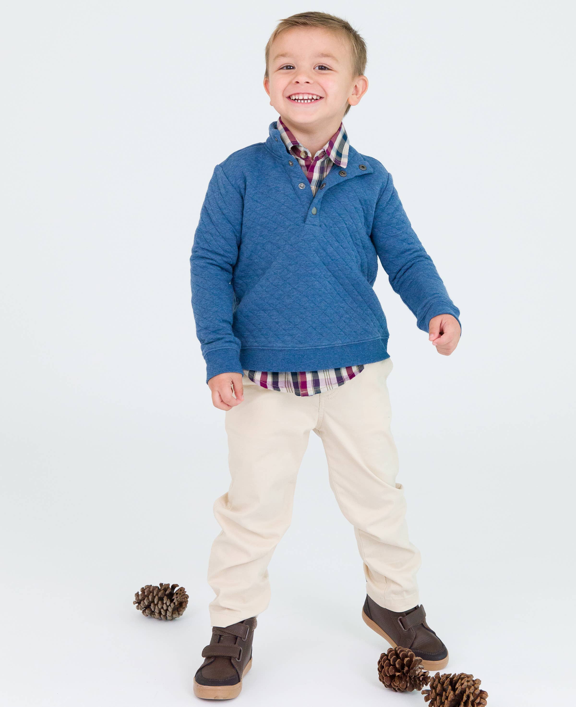 Boys Khaki Stretch Chino Pants