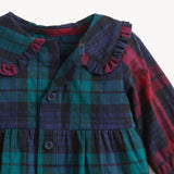 Magnetic Me | PLAID FLANNEL RED MULTI BABY GIRLS ROMPER