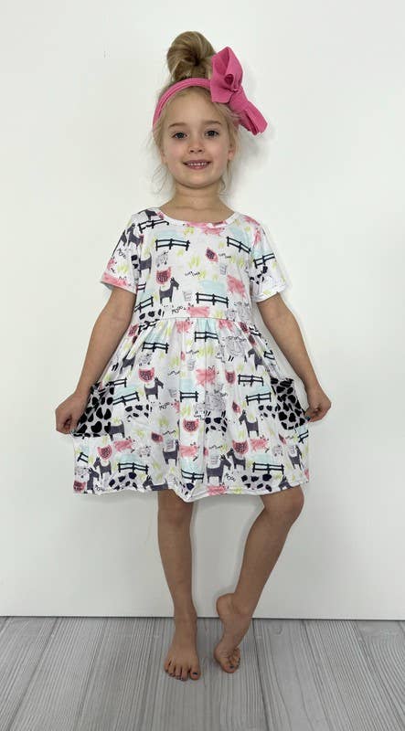Goats on the Farm Girls Dress