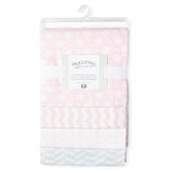 4 Pack Receiving Blanket- Star Pink